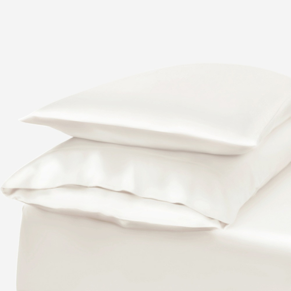 satin pillow case (1 pcs) - white/Off-white 